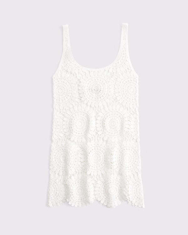 Abercrombie & Fitch - Crochet-Style Scoopneck Mini Dress Coverup