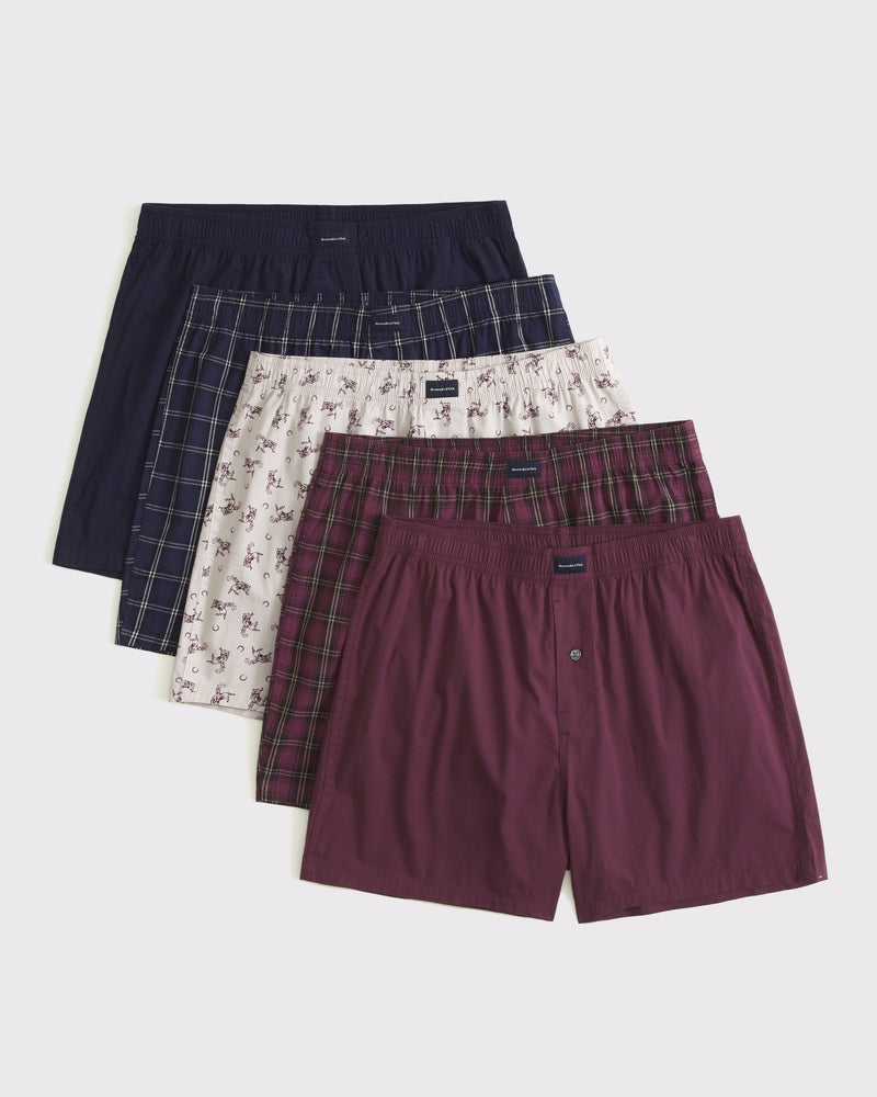 5-Pack Woven Logo Boxers