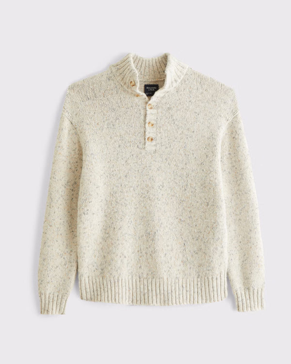 Abercrombie & Fitch - Henley Mock Neck Sweater