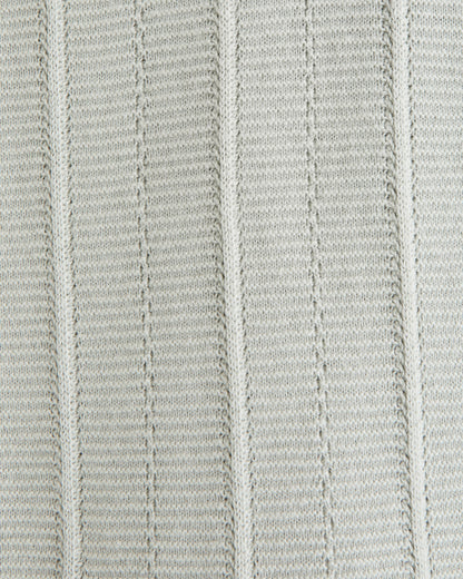 Textural Stripe Zip Sweater Polo