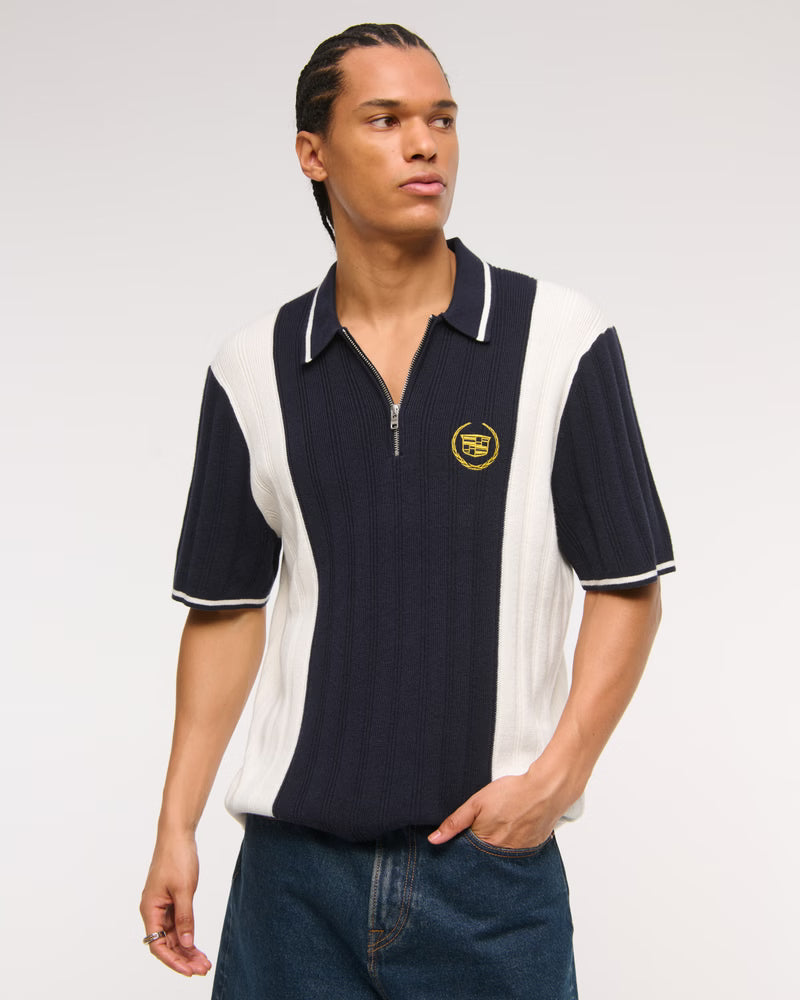 Cadillac Zip Sweater Polo