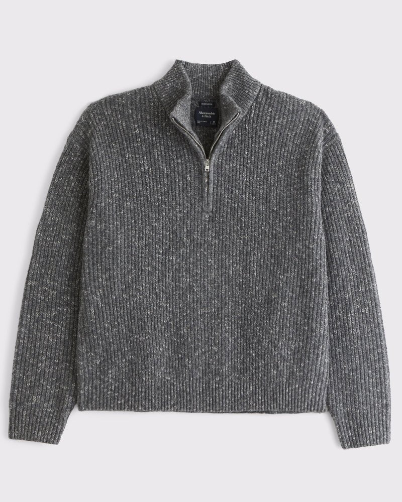 Abercrombie & Fitch - Essential Half - Zip Sweater - Brandatak Store