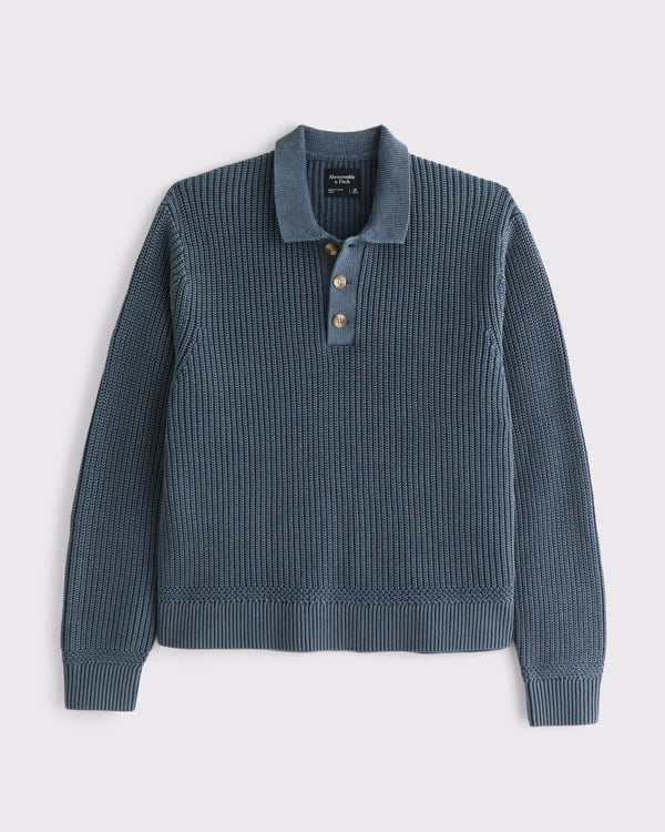 Abercrombie & Fitch - 3-Button Collared Sweater