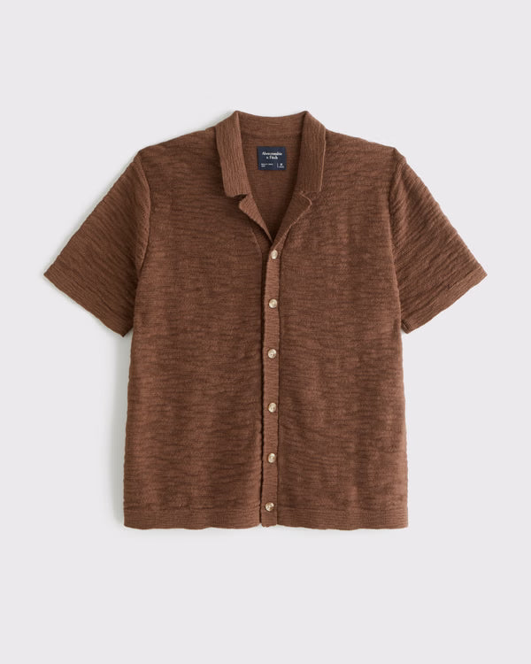 Abercrombie & Fitch - 100% Cotton Knit Button-Through Polo
