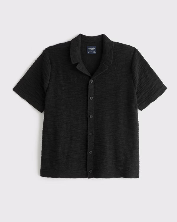 Abercrombie & Fitch - 100% Cotton Knit Button-Through Polo