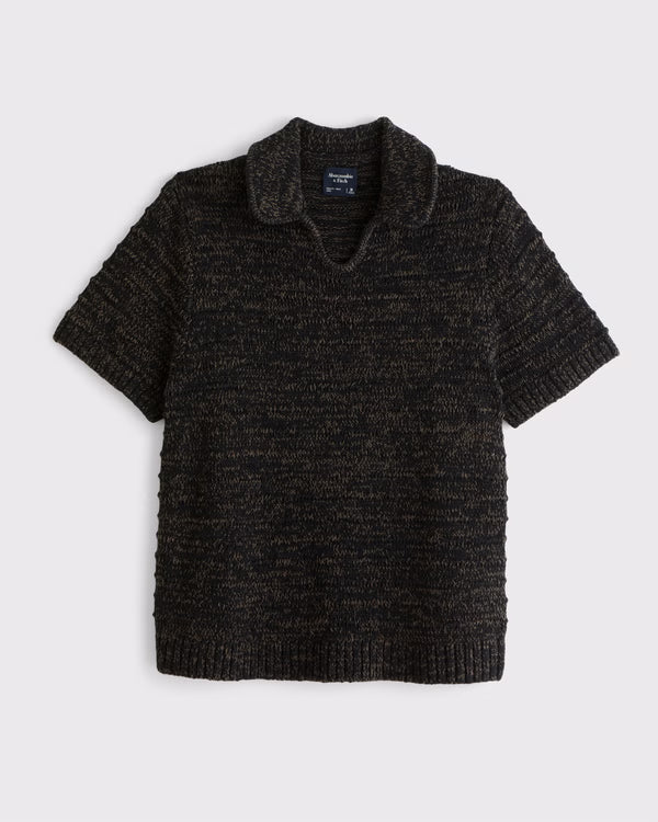 Abercrombie & Fitch - Bestseller Textural Johnny Collar Sweater Polo