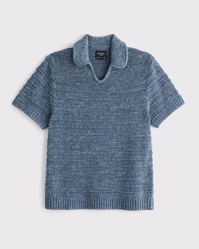Abercrombie & Fitch - Bestseller Textural Johnny Collar Sweater Polo