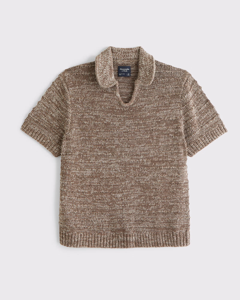 Abercrombie & Fitch - Bestseller Textural Johnny Collar Sweater Polo
