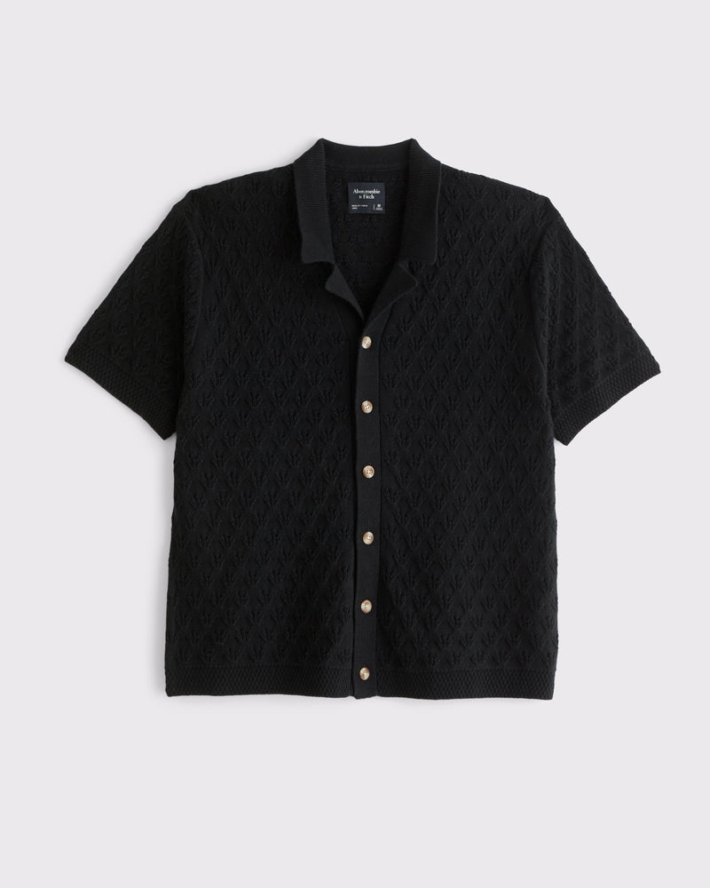 Abercrombie & Fitch - 100% Cotton Button-Through Sweater Polo