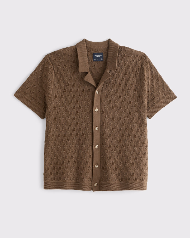 Abercrombie & Fitch - 100% Cotton Button-Through Sweater Polo