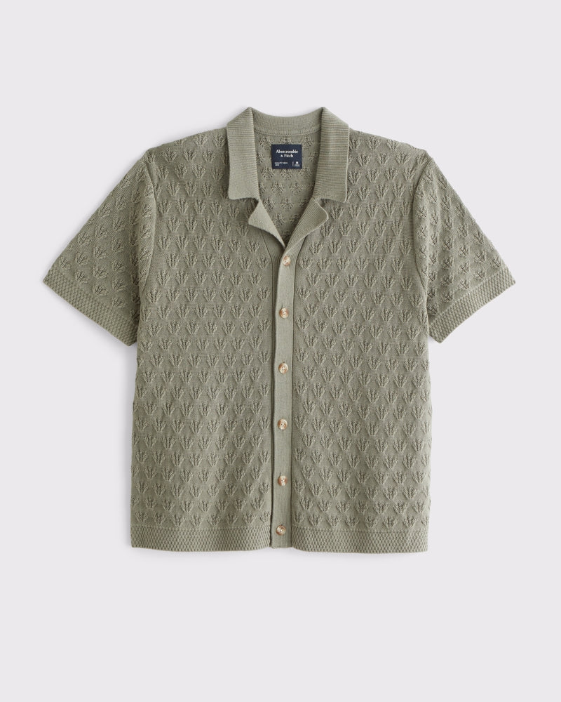 Abercrombie & Fitch - 100% Cotton Button-Through Sweater Polo
