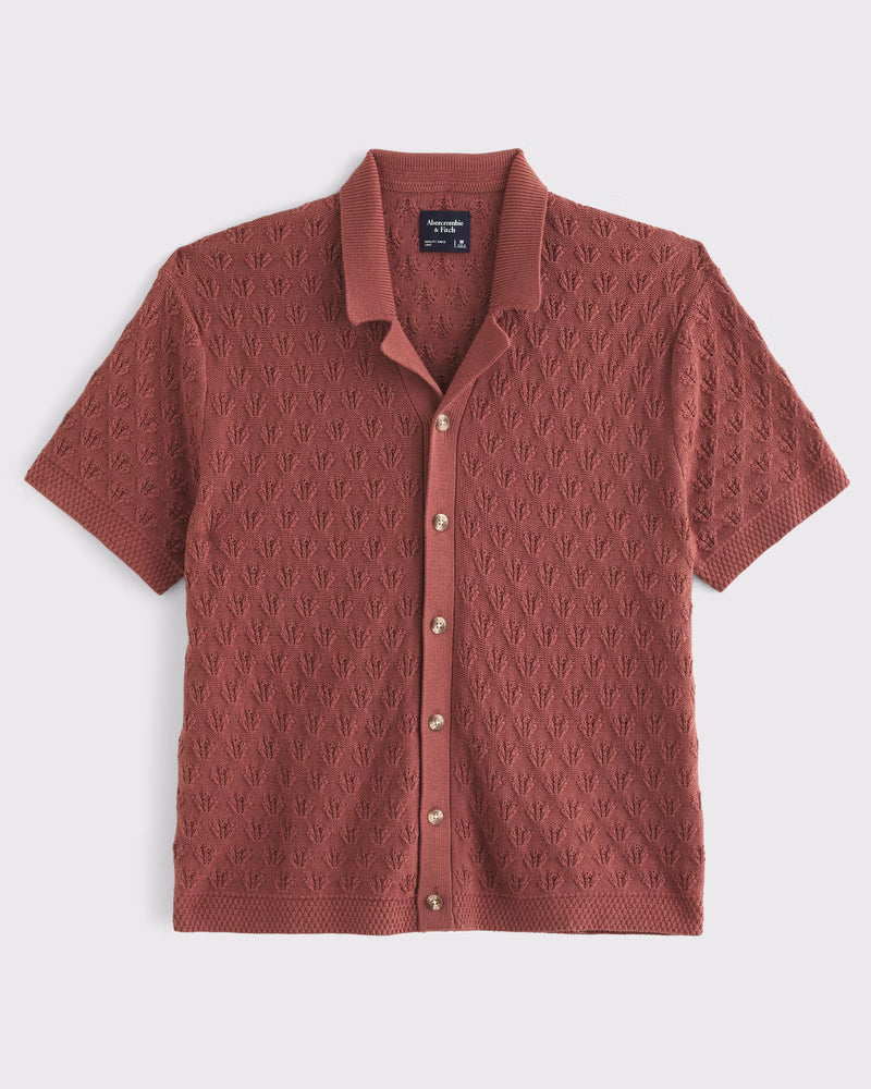 Abercrombie & Fitch - 100% Cotton Button-Through Sweater Polo