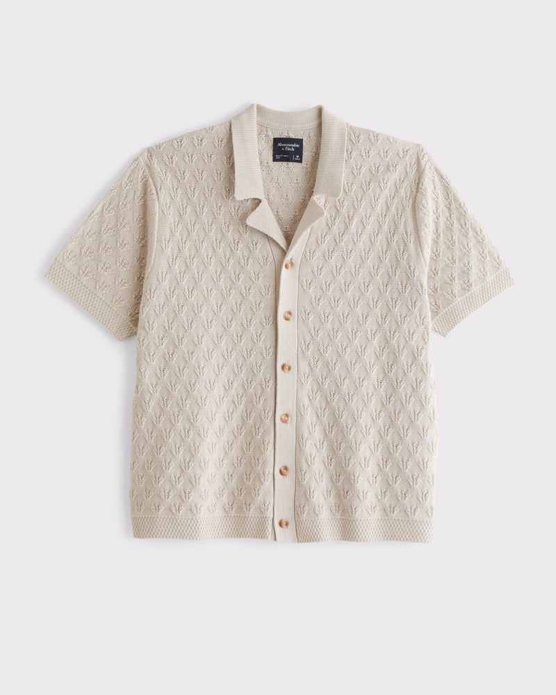 Abercrombie & Fitch - 100% Cotton Button-Through Sweater Polo