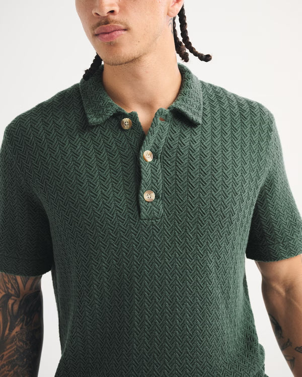 Abercrombie & Fitch - 100% Cotton 3-Button Sweater Polo IMMEDIATE