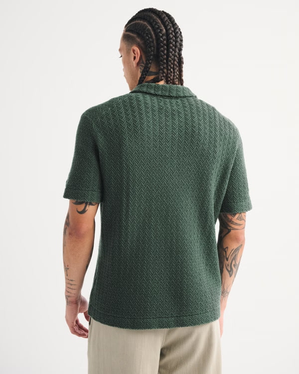 Abercrombie & Fitch - 100% Cotton 3-Button Sweater Polo IMMEDIATE