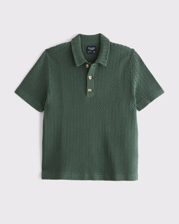 Abercrombie & Fitch - 100% Cotton 3-Button Sweater Polo IMMEDIATE