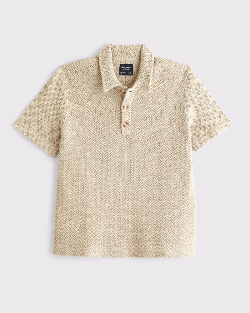 Abercrombie & Fitch - 100% Cotton 3-Button Sweater Polo