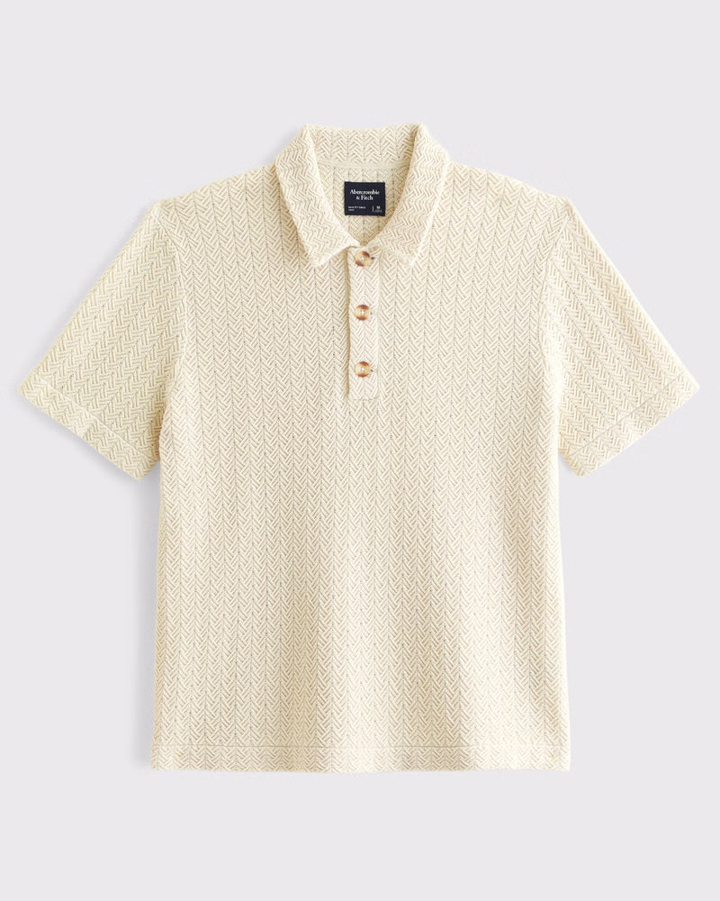 Abercrombie & Fitch - 100% Cotton 3-Button Sweater Polo