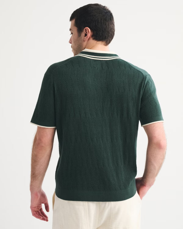 Abercrombie & Fitch - Varsity Johnny Collar Sweater Polo
