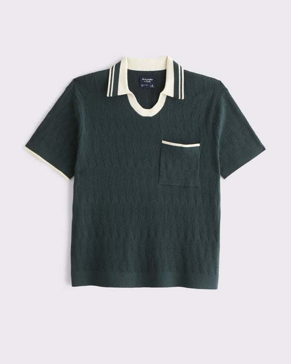 Abercrombie & Fitch - Varsity Johnny Collar Sweater Polo