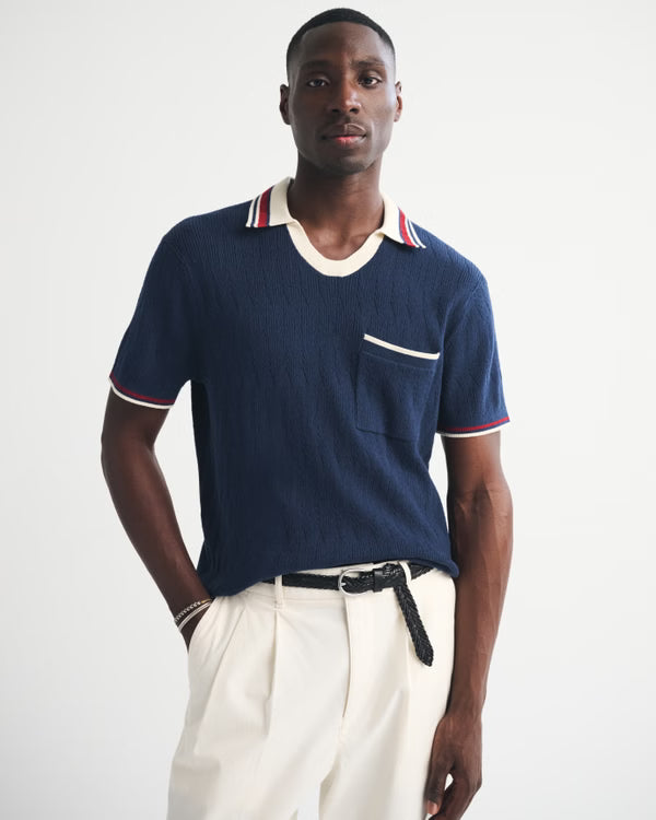 Abercrombie & Fitch - Varsity Johnny Collar Sweater Polo