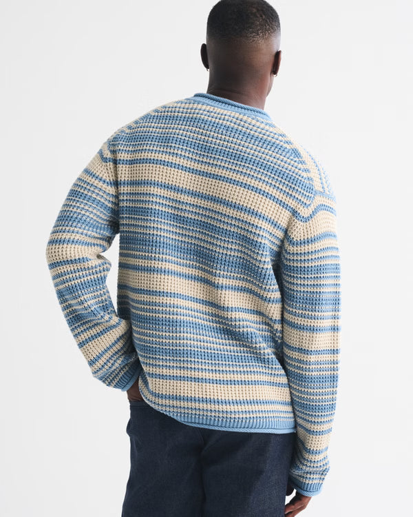 Abercrombie & Fitch - 100% Cotton Waffle Roll Neck Crew Sweater