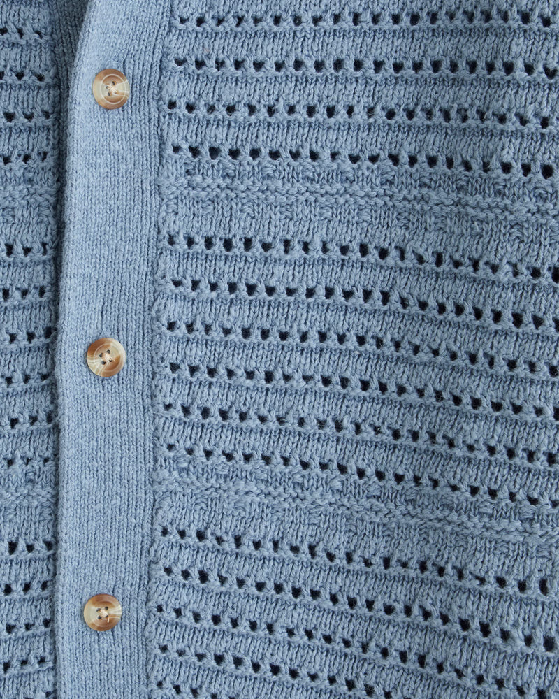 Abercrombie & Fitch - 100% Cotton Crochet-Style Button-Up Shirt