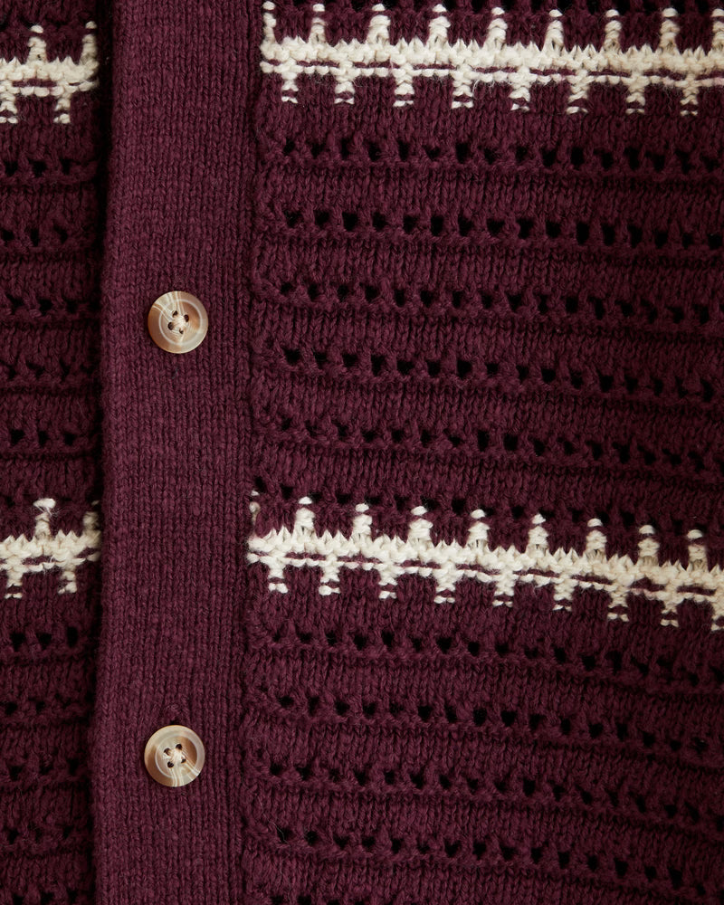 Abercrombie & Fitch - 100% Cotton Crochet-Style Button-Up Shirt