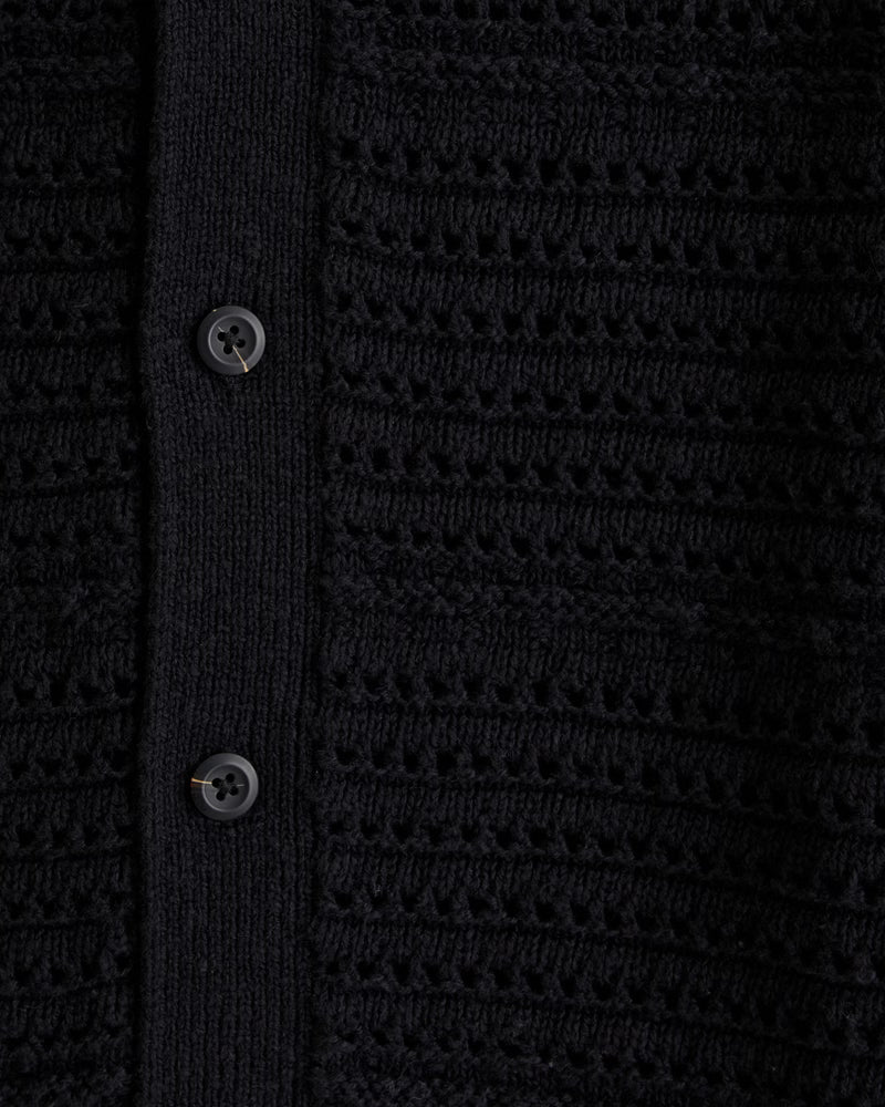 Abercrombie & Fitch - 100% Cotton Crochet-Style Button-Up Shirt