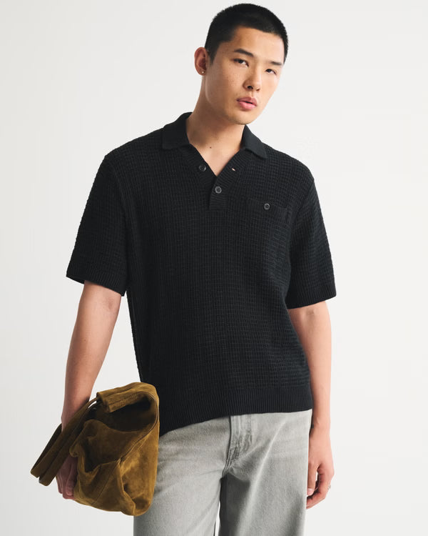 Abercrombie & Fitch - 100% Cotton 2-Button Sweater Polo