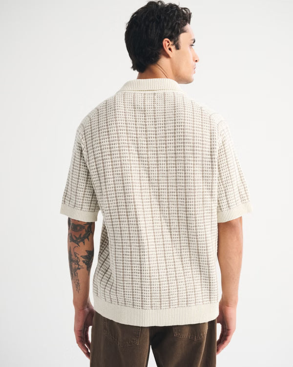 Abercrombie & Fitch - 100% Cotton 2-Button Sweater Polo