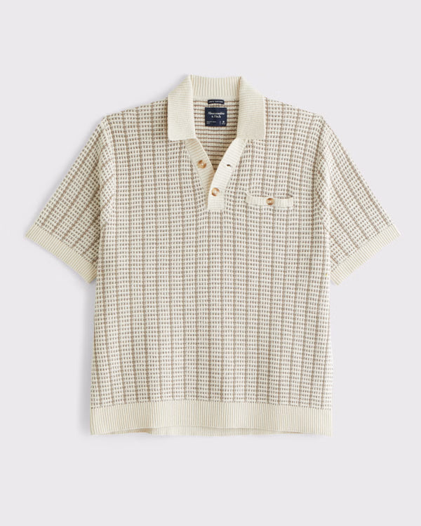 Abercrombie & Fitch - 100% Cotton 2-Button Sweater Polo