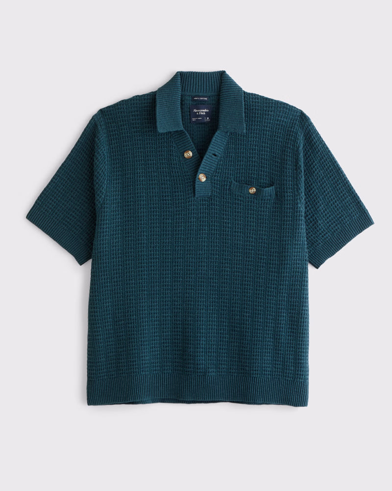 Abercrombie & Fitch - 100% Cotton 2-Button Sweater Polo