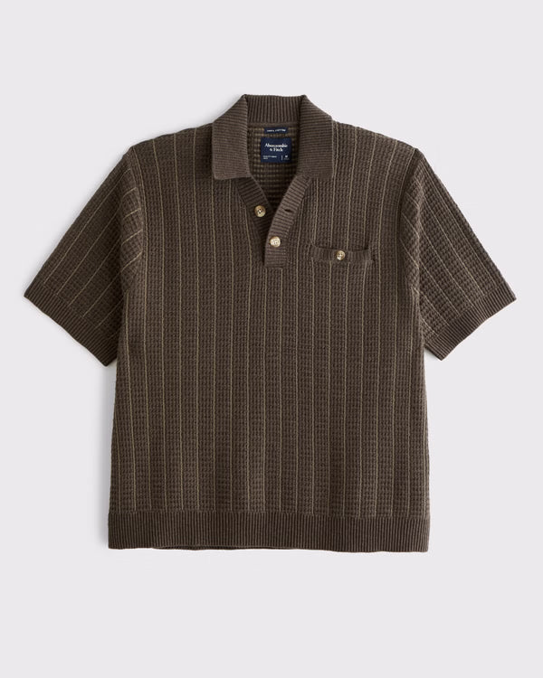 Abercrombie & Fitch - 100% Cotton 2-Button Sweater Polo
