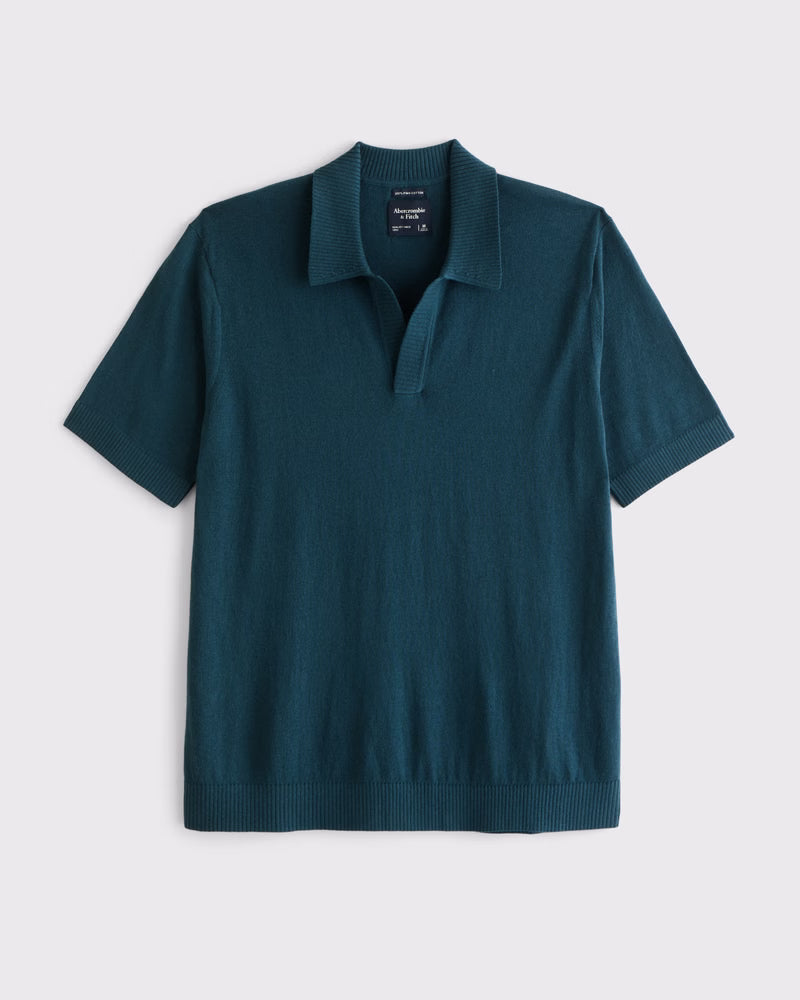 Abercrombie & Fitch - 100% Cotton Johnny Collar Sweater Polo