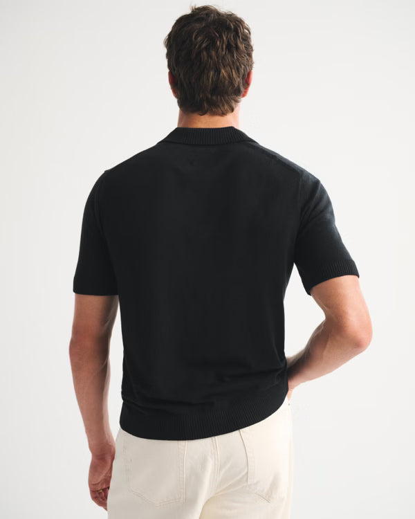 Abercrombie & Fitch - 100% Cotton Johnny Collar Sweater Polo
