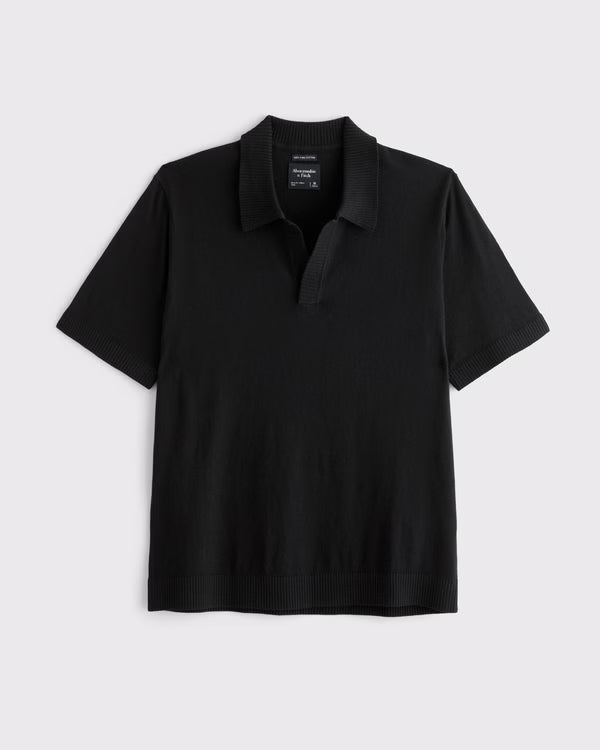 Abercrombie & Fitch - 100% Cotton Johnny Collar Sweater Polo
