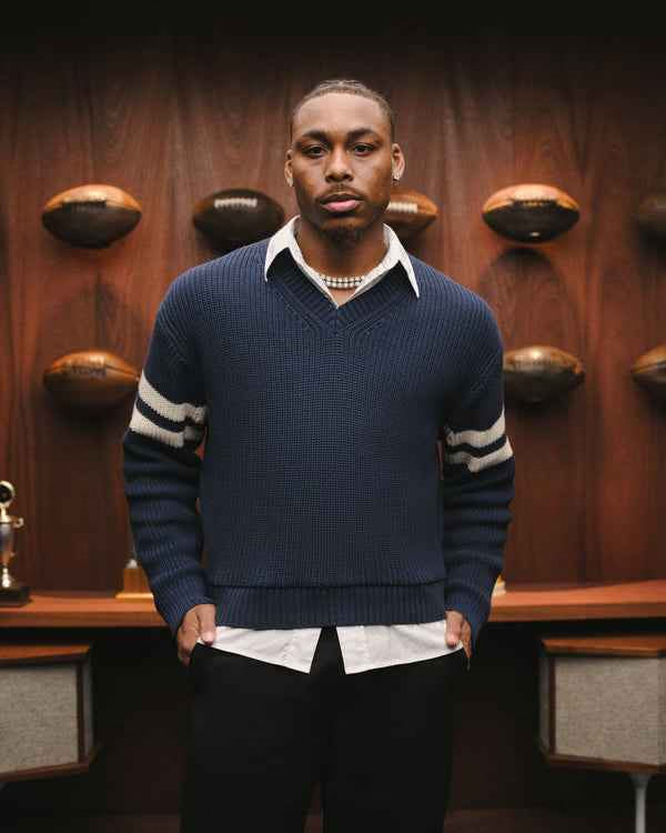 Abercrombie & Fitch - 100% Cotton Rib V-Neck Sweater