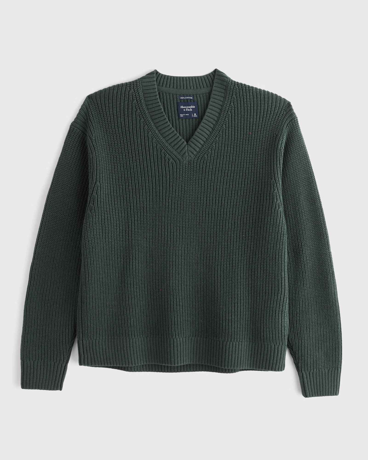 Abercrombie & Fitch - 100% Cotton Rib V-Neck Sweater