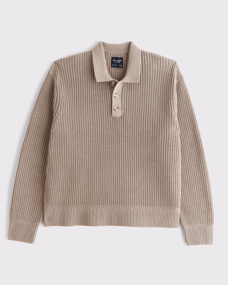 Abercrombie & Fitch - 3-Button Collared Sweater