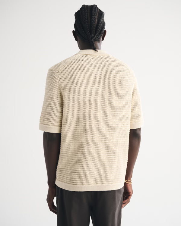 Abercrombie & Fitch - 100% Cotton Zip Sweater Polo