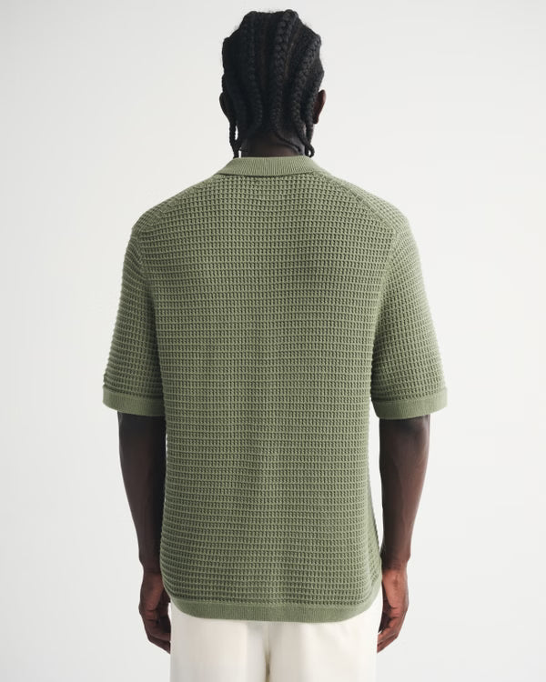Abercrombie & Fitch - 100% Cotton Zip Sweater Polo