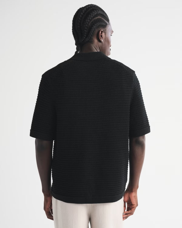 Abercrombie & Fitch - 100% Cotton Zip Sweater Polo
