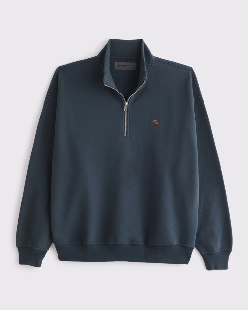 Abercrombie & Fitch - Signature Icon Half-Zip Sweatshirt
