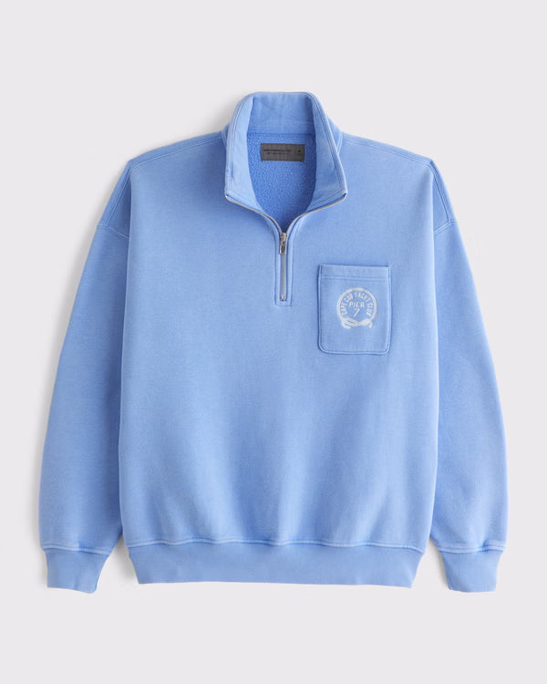Abercrombie & Fitch -  Essential Half-Zip Sweatshirt