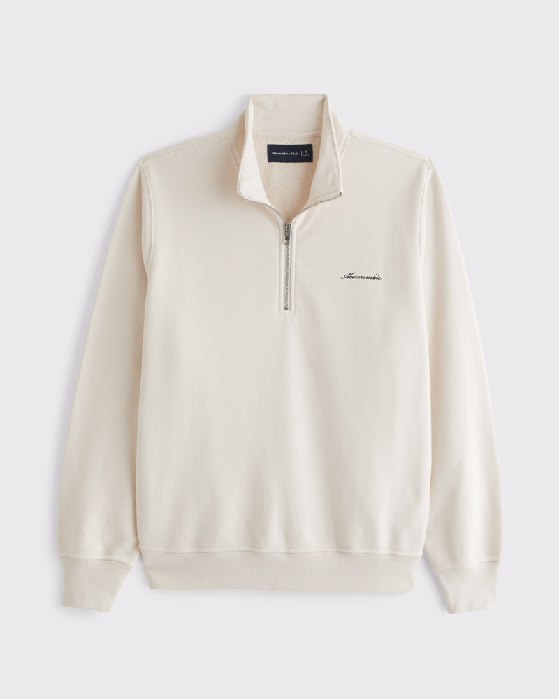 Abercrombie & Fitch - Terry Micro-Logo Half-Zip Sweatshirt