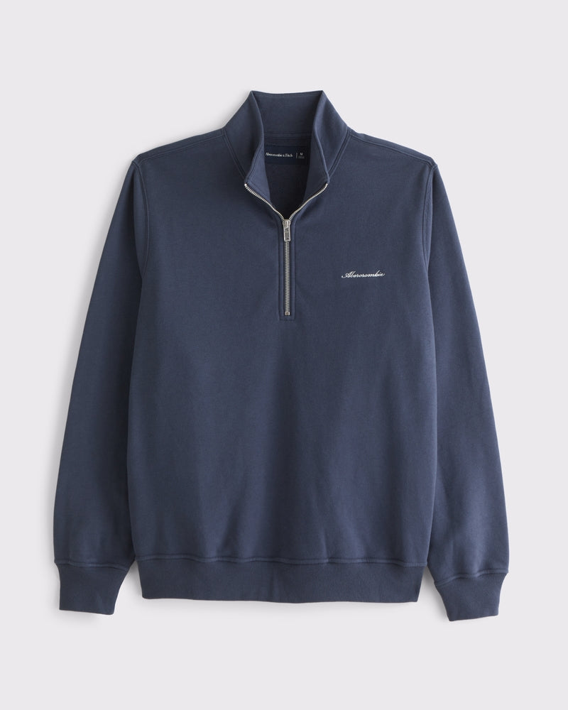 Abercrombie & Fitch - Terry Micro-Logo Half-Zip Sweatshirt