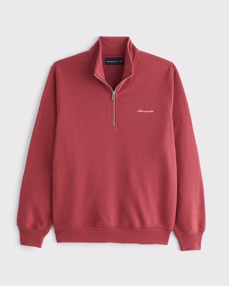Abercrombie & Fitch - Terry Micro-Logo Half-Zip Sweatshirt