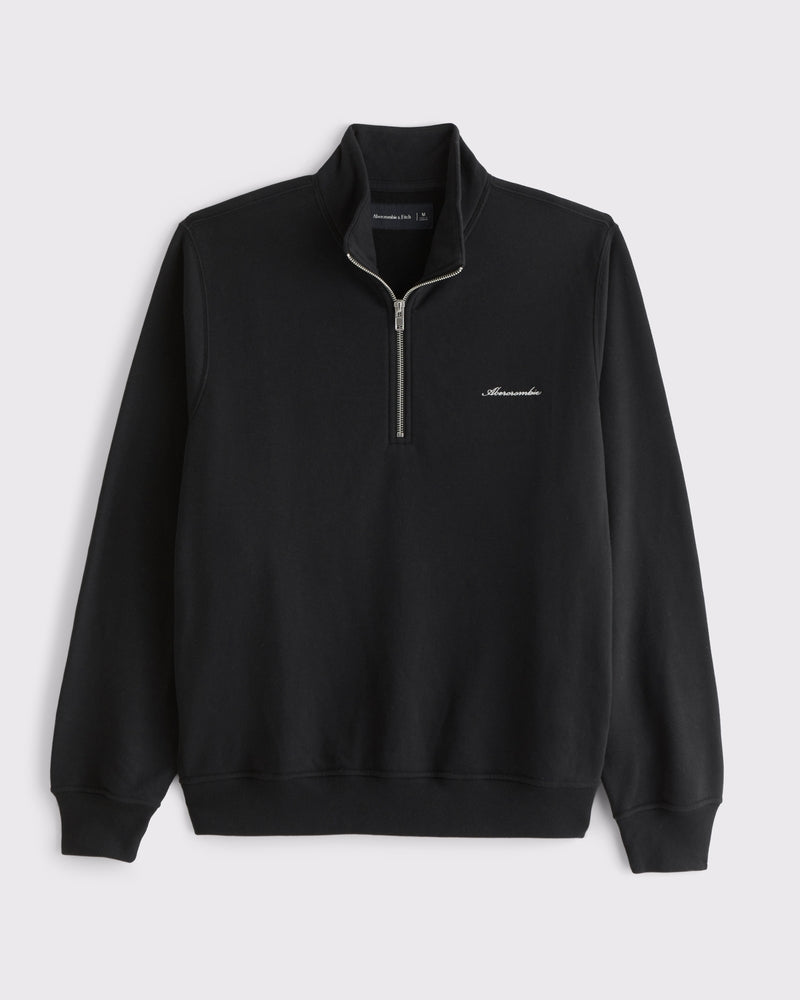 Abercrombie & Fitch - Terry Micro-Logo Half-Zip Sweatshirt