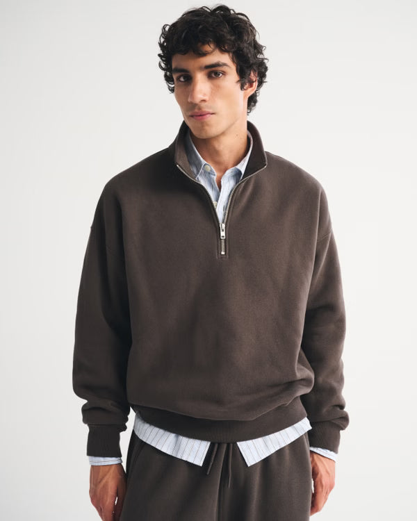 Abercrombie & Fitch -  Essential Half-Zip Sweatshirt